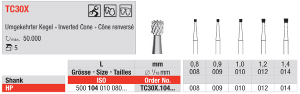 TC30X Finishing bur